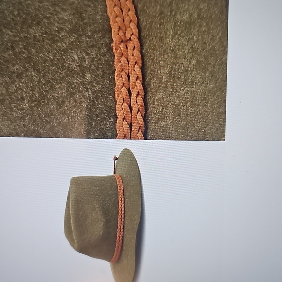 NWT Treasure & Bond Double -Braid Wool Felt Fedora Adjustable Hat Olive - Picture 4 of 16